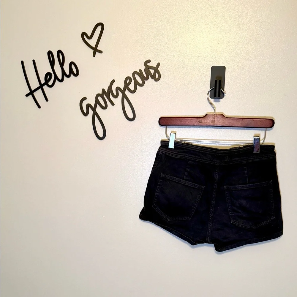 Free People Be Mine Black Denim Short W26